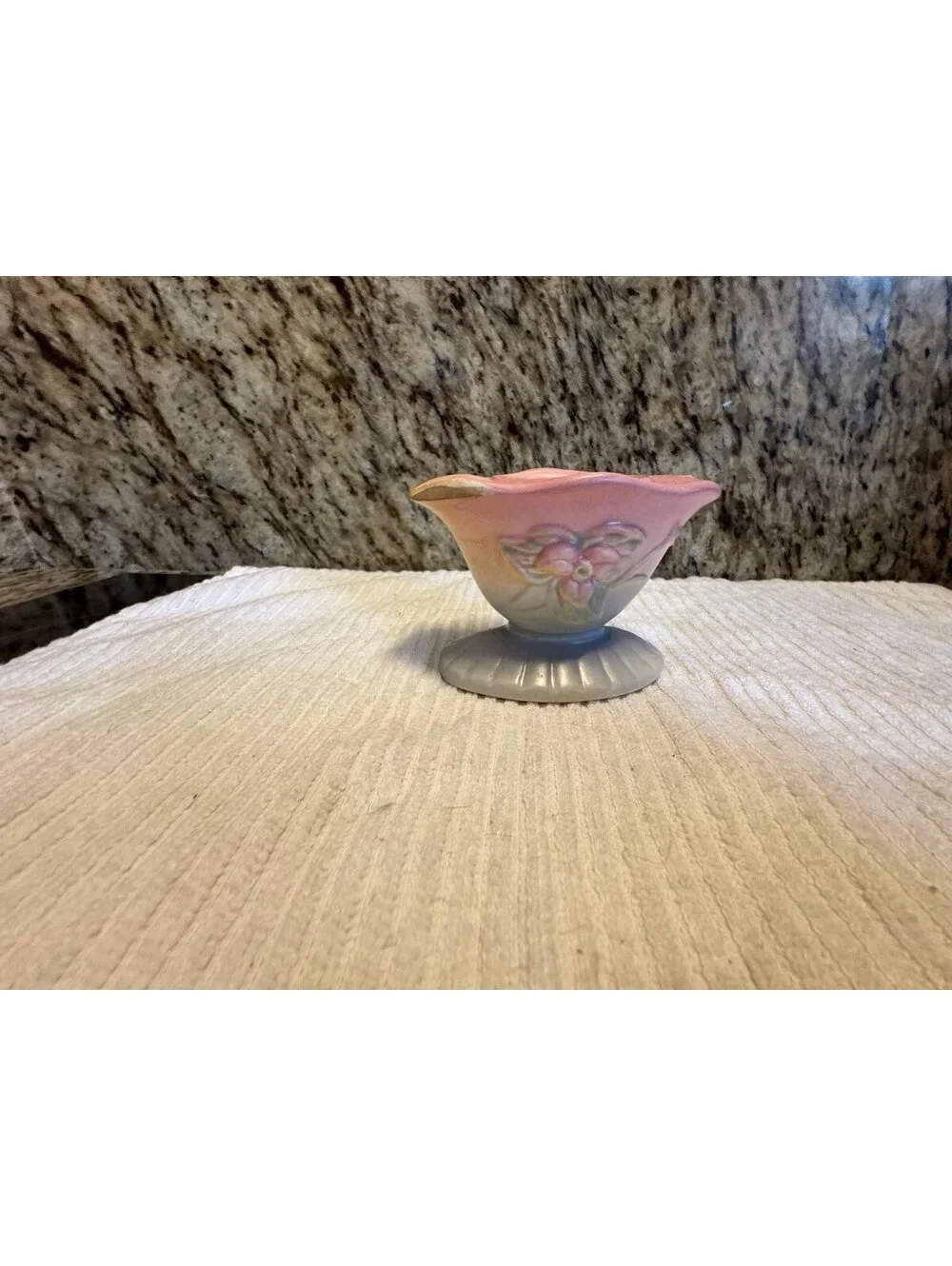 vintage Hull Art Pottery Wildflower pattern candlestick holder